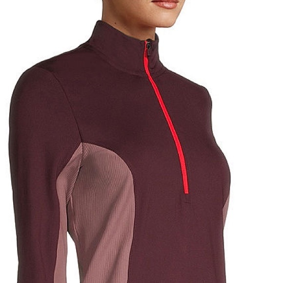 nwt S-XL Quick Dry coordinate jersey stretch leggings or top Burgundy Rose Taupe - Picture 14 of 16